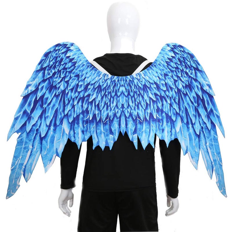 Himine Non-Woven Fabric Festive Party Angel Wings Suitable for Men and Women Decorative Wings (Blue) - Image 3